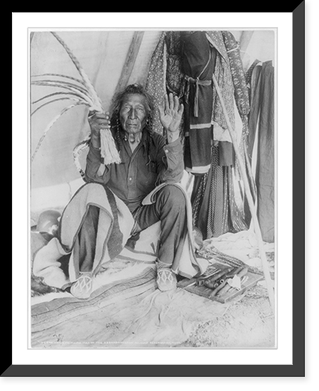 Nosey, Medicine Man of the Assinaboines, Fort Belknap Reservation, Montana, Historic Reproduction