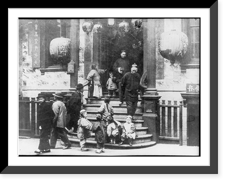 Lantern slide of Chinatown scene, ca. 1896, by Arnold Genthe - 3, Vintage Wall Art