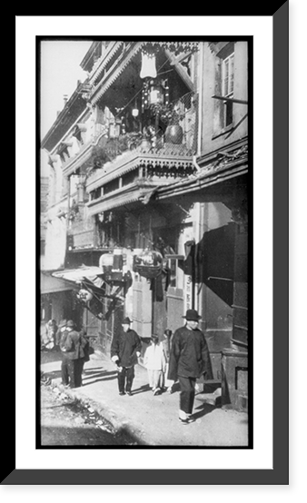 Lantern slide of Chinatown scene, ca. 1896, by Arnold Genthe - 11, Historic Print