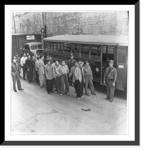 Zoot suiters leave jail to make court appearance Classic, Vintage Print