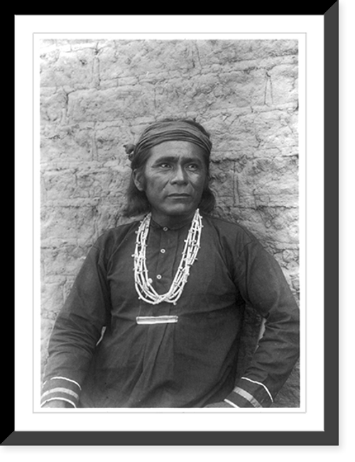 Historic Framed Print, [Zuni Dick,  half-length portrait, facing right],  17-7/8" x 21-7/8"