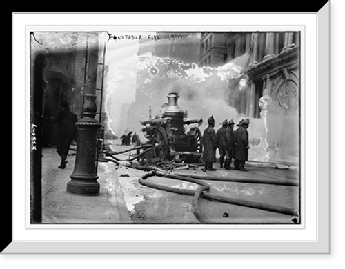 Historic Framed Print, Equitable fire,  17-7/8" x 21-7/8"