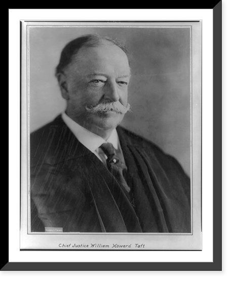 William Howard Taft, 1857-1930, bust portrait, facing left, in judicial robes, Vintage Poster