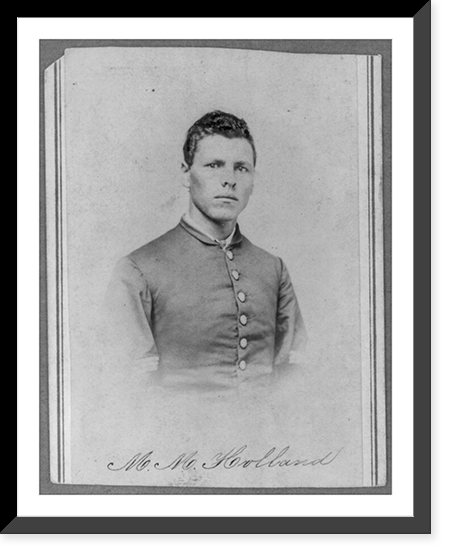 Historic Framed Print, [Christian A. Fleetwood, his friend Milton M. Holland, head and shoulders, facing right, in uniform],  17-7/8" x 21-7/8"
