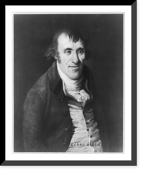 Ethan Allen, 1738-1789,(?) half-length portrait, facing right, Antique Poster