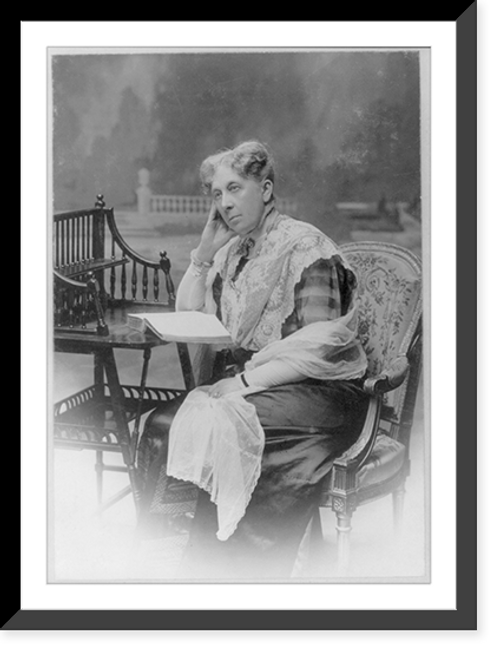 Historic Framed Print, [Mme. DeWitt Schlumberger, full-length portrait, seated, facing left],  17-7/8" x 21-7/8"