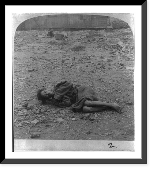Dying in the Dying Field" where discouraged poor are allowed to come to die, Canton" Classic, Antique Print