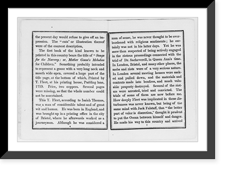 The Only True Mother Goose (Boston: Monroe & Francis) 1833 - 5, Historic Reproduction