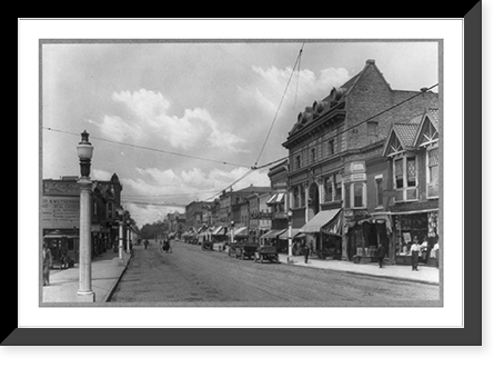 Historic Framed Print, [Illinois - DeKalb - Main street],  17-7/8" x 21-7/8"