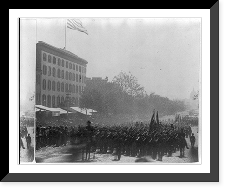 Historic Framed Print, [The Grand Review of the Union Army; looking across Pennsylvania Ave., Wash., D.C. May 23-24, 1865,  17-7/8" x 21-7/8"