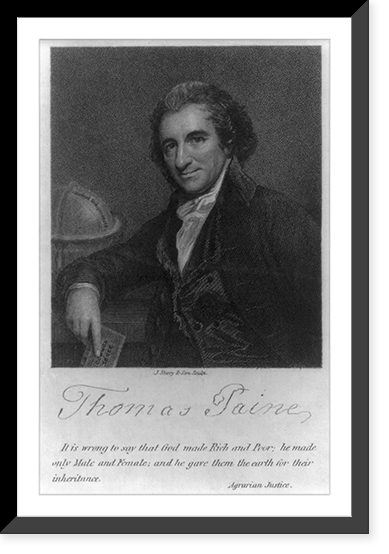 Thomas Paine.J. Shury & Son sculp. Classic, Antique Poster