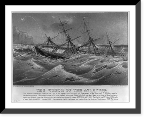 Historic Framed Print, The wreck of the Atlantic - 2,  17-7/8" x 21-7/8"