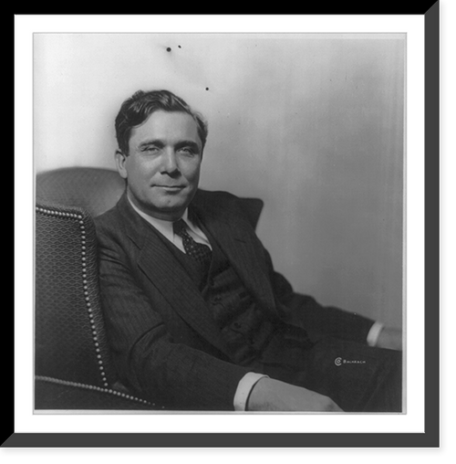 Historic Framed Print, [Wendell Lewis Willkie, 1892-1944, half, seated, facing slightly right],  17-7/8" x 21-7/8"