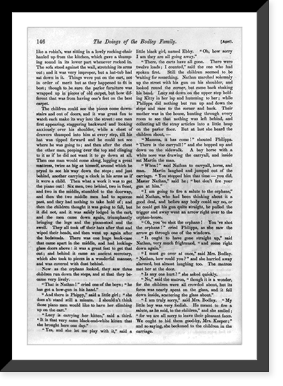 Frontis., t.p., and pages 145 to 149 from Riverside Magazine for Young People, vol. 1, no illus. - 3 Classic, Antique Print
