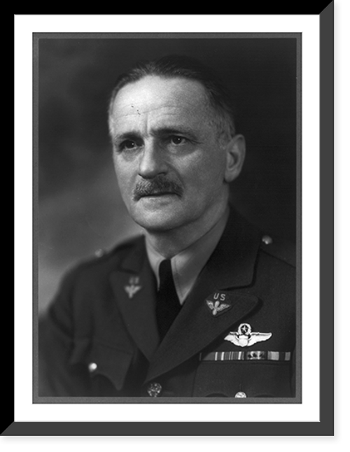Historic Framed Print, [Carl Spaatz, 1891-1974; bust, facing left, as Lt. Gen.],  17-7/8" x 21-7/8"