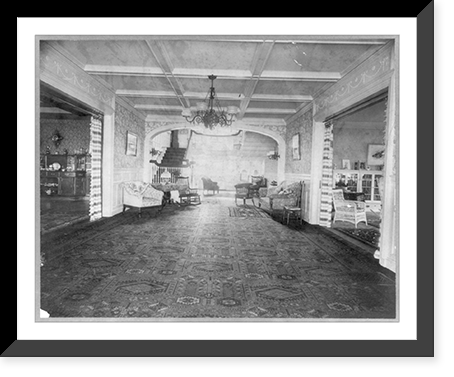 Colonial period interiors, ca. 1900: Hallway of Cohasset, Mass. home, Historic Reproduction