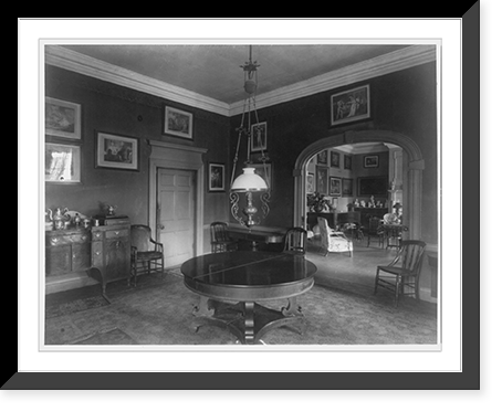 Historic Framed Print, [Building interiors: dining room - Wye House. Talbot Co., Md.],  17-7/8" x 21-7/8"