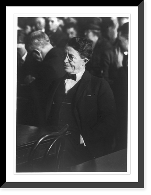 Historic Framed Print, [Al Jennings, half-length portrait, seated, facing left, testifying before Senate Oil Committee],  17-7/8" x 21-7/8"