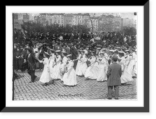 Historic Framed Print, May Day Parade, N.Y. 1910,  17-7/8" x 21-7/8"