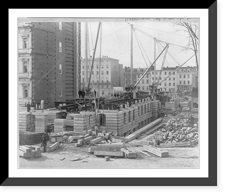 Record photo of construction of State, War & Navy Building, Wash., D.C. Classic, Vintage Poster