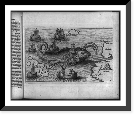 Historic Photo Print - Saint Brendan, 484-577, figurative map of St