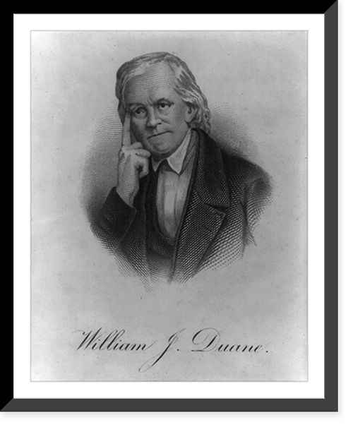 Historic Framed Print, [William John Duane, 1780-1865, head-and-shoulders portrait, facing left],  17-7/8" x 21-7/8"