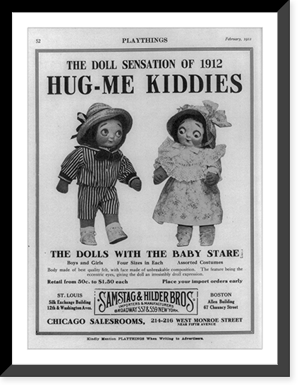 Page from Playthings Magazine illus. dolls: between 1910 and 1929 - 16, Vintage Print