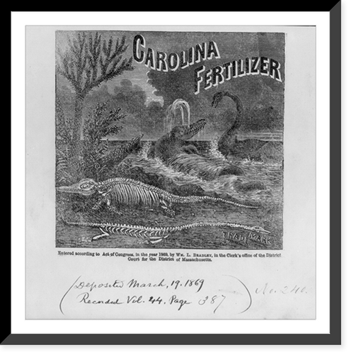 Historic Framed Print, Carolina Fertilizer,  17-7/8" x 21-7/8"