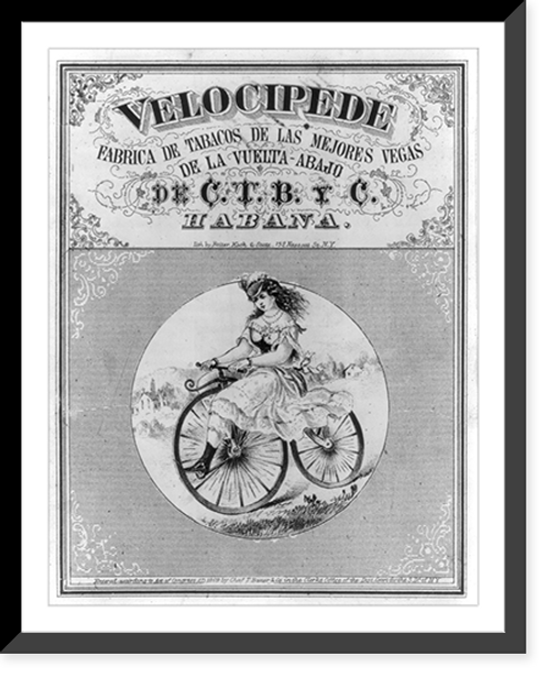 Historic Framed Print, Velocipede - 2,  17-7/8" x 21-7/8"