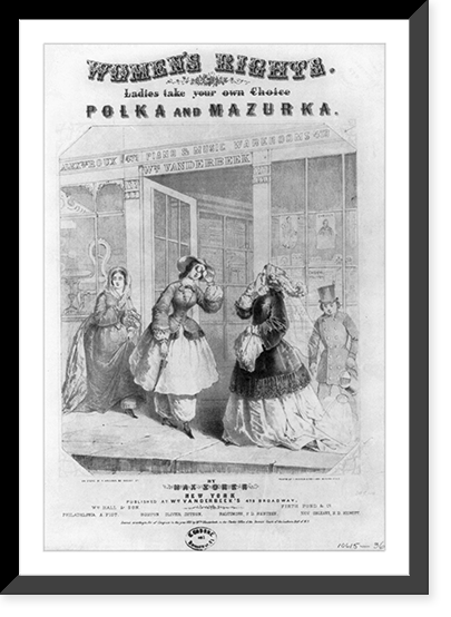Historic Framed Print, Women's Rights - Ladies take your own choice - Polka and Mazurka,  17-7/8" x 21-7/8"