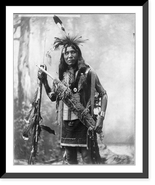 Historic Framed Print, [Eagle Shirt, three-quarter length portrait, facing front],  17-7/8" x 21-7/8"