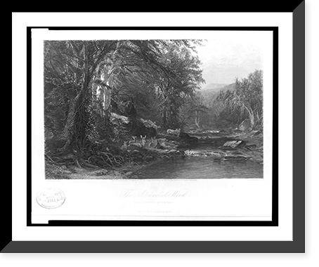 Historic Framed Print, The Adirondack Woods.J.M. Hart N.A. ; R. Hinshelwood.,  17-7/8" x 21-7/8"