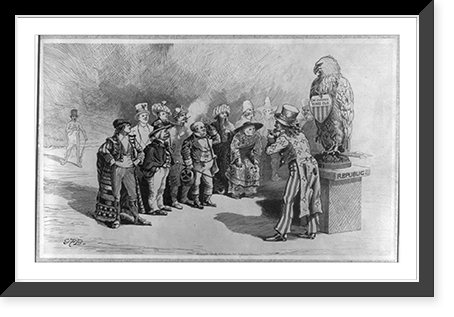 Brother Jonathan" welcoming other countries to U.S. Centennial", Historic Print