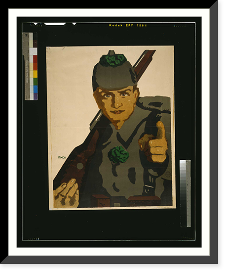 Historic Framed Print, [Ich gehe hinaus an die Front. Hast du die 6. Kriegsanleihe schon gezeichnet?]. MKOLL.,  17-7/8" x 21-7/8"