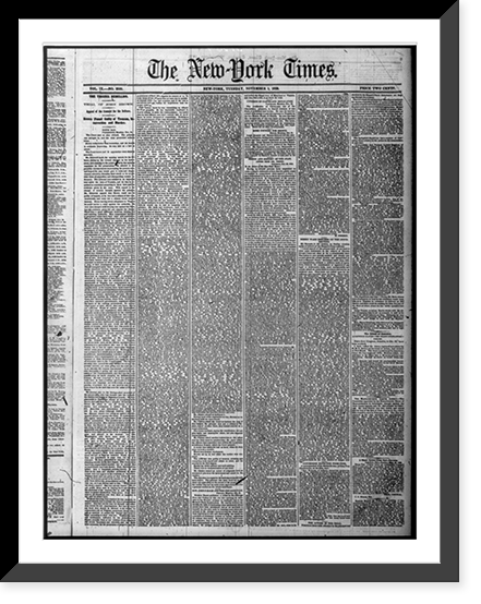 Historic Framed Print, [3 New York Times headlines of famous trials: John Brown trial verdict],  17-7/8" x 21-7/8"