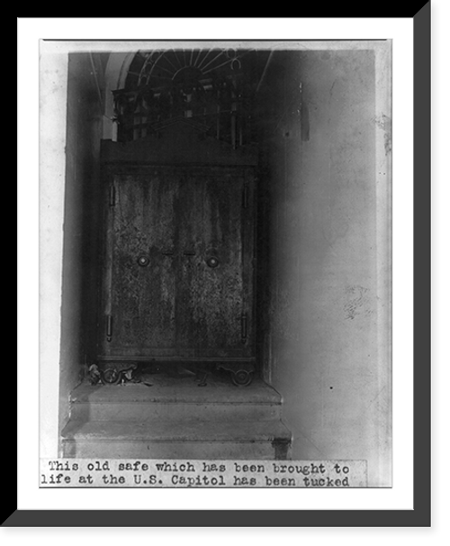 Historic Framed Print, [An old safe at the U.S. Capitol],  17-7/8" x 21-7/8"