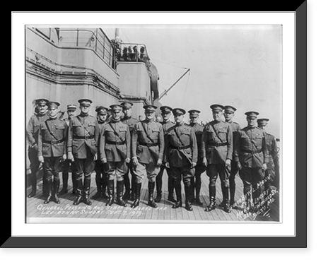 Gen. John J. Pershing and staff on board the LEVIATHAN, Sunday, Sept. 7, 1919, Historic Reproduction
