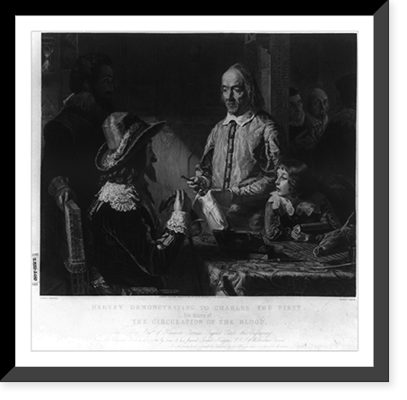 Harvey demonstrating to Charles the first his theory of the circulation of the blood Classic, Vintage Wall Art