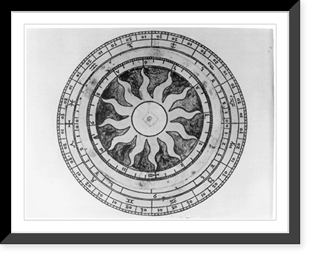 A volvelle showing the movement of the moon throughout the calendar year Classic, Vintage Print
