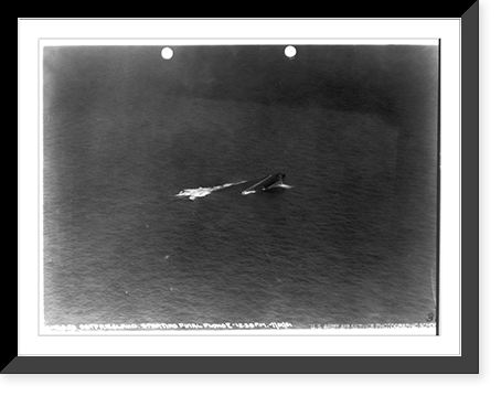 The Ostfriesland - ex-German naval vessel being sunk during practice bombings, 7/20/21, starting final plunge, Vintage Wall Art