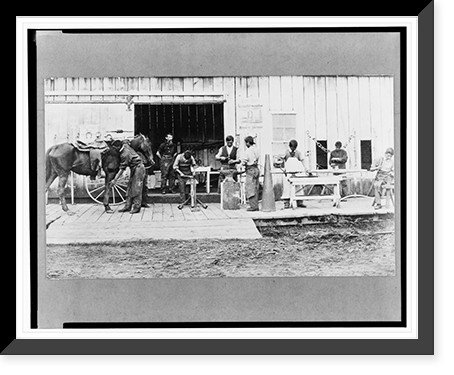 Blacksmiths at work at Indian Training School, Forest Grove, Oregon. 1882, Antique Poster