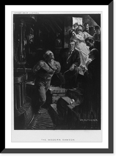 Historic Framed Print, The modern Samson.Wm. Balfour-Ker.,  17-7/8" x 21-7/8"
