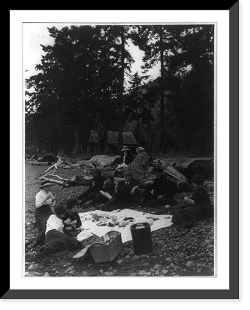 Historic Framed Print, 1687. Cypress Island picnic"",  17-7/8" x 21-7/8"