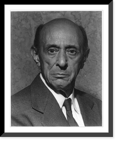 Historic Framed Print, [Arnold Schoenberg, 1874-1951, bust portrait, facing slightly right],  17-7/8" x 21-7/8"