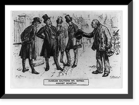 Illus. from Charles Dickens' novel: Durdles cautions Mr. Sapsea against boasting"", Vintage Wall Art