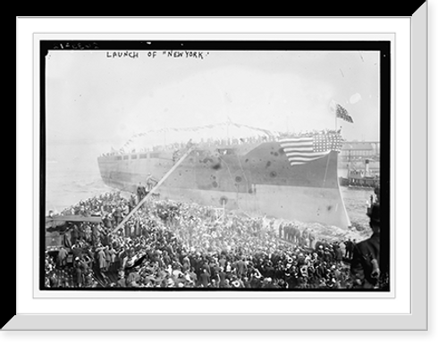 Historic Framed Print, Launch of NEW YORK - 2,  17-7/8" x 21-7/8"