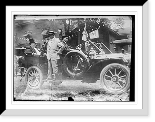 Historic Framed Print, Taft in auto,  17-7/8" x 21-7/8"