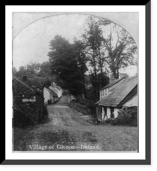 Historic Framed Print, Village of Glenoe, Ireland,  17-7/8" x 21-7/8"