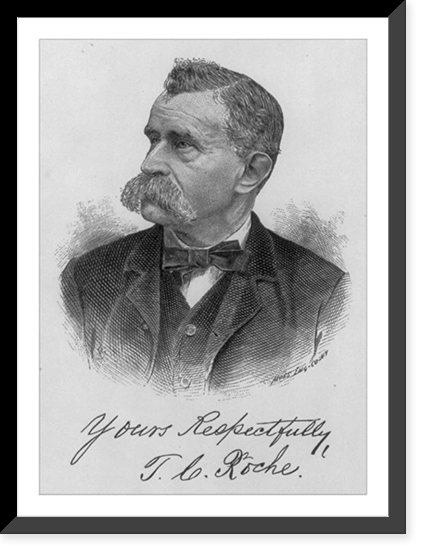 T.C. Roche, head and shoulders portrait, facing left Classic, Vintage Poster