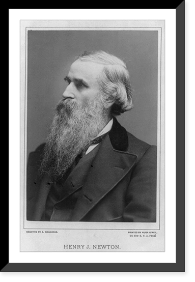 Henry J. Newton, head and shoulders, facing left, Historic Print